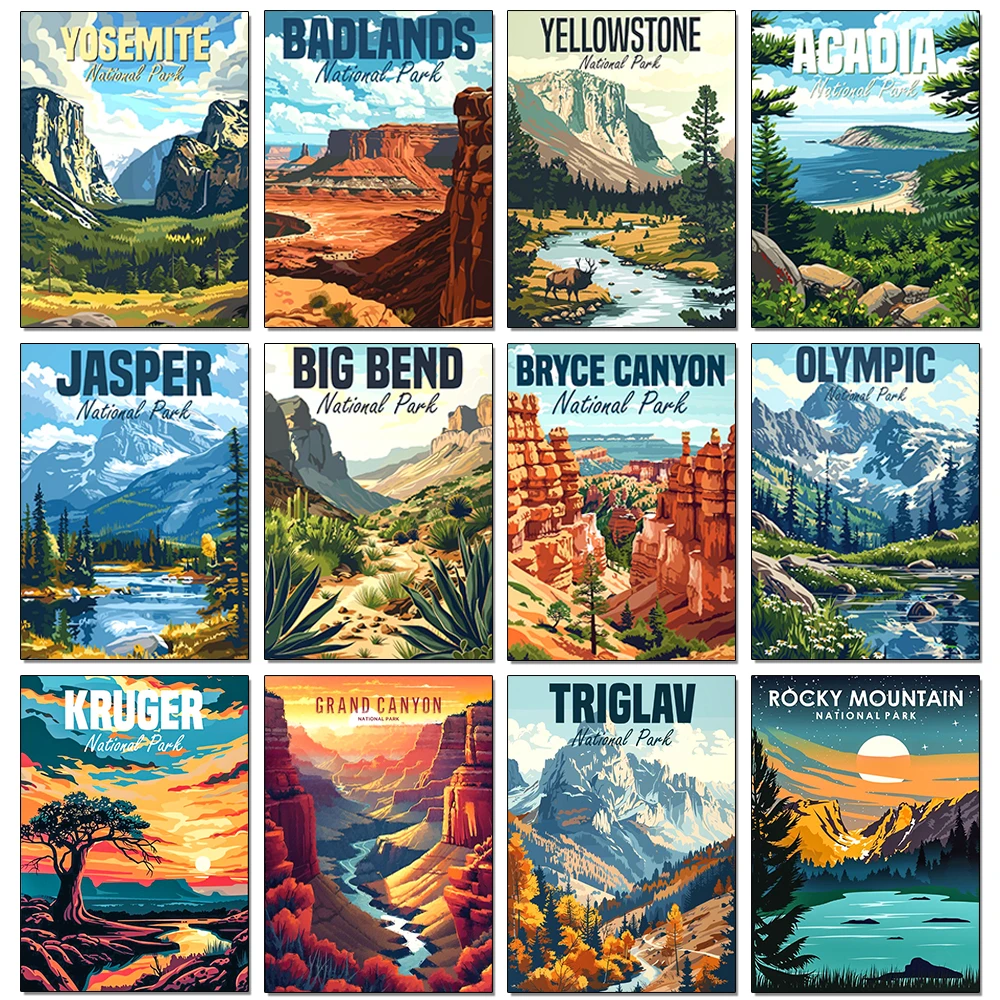 

Серия World Park, алмазная живопись, пейзажная мозаика, инкрустированная вышивка, подходит для современного домашнего декора стен, подарок «сделай сам», новый продукт