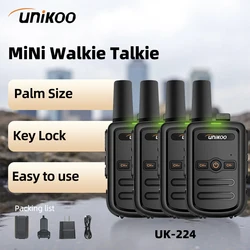 UNIKOO Walkie Talkie UK224 4 pcs Mini Portable Two Way Radio PMR FRS Handheld Radio Comunicador Long range Kids Walkie Talkies