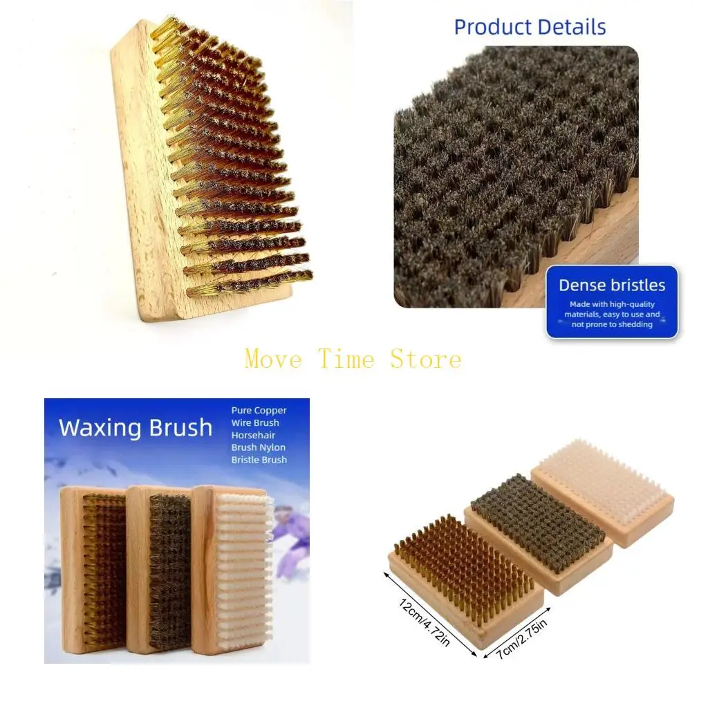 

92ME Handle Ski Waxing Brush Snowboard Wax Brush Snowboard Maintenance Tool