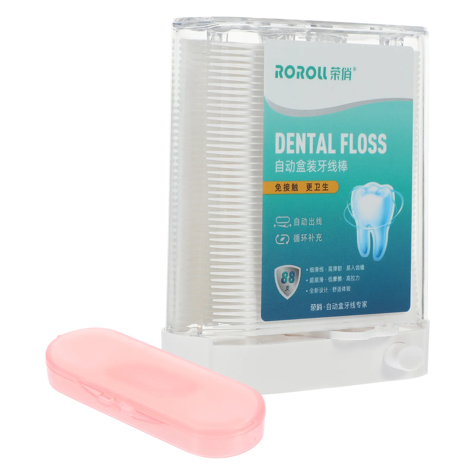 

of Dental Floss Pick Dispenser Pop-Up Automatic Holder Dental Floss Sticks Portable Storage Box Toothpicks Oral Care