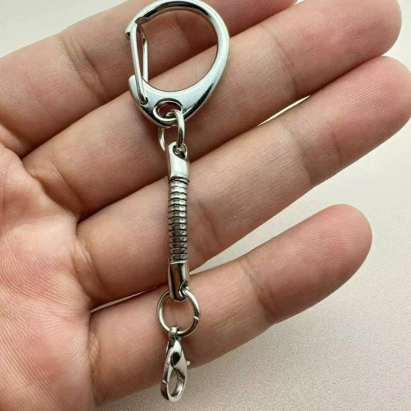 10-50 Stück Metall-Schlangenketten-Schlüsselanhänger mit Karabinerhaken für Schlüssel, DIY-Schmuckherstellung, Anhänger, Taschenanhänger, Zubehör – Detail 2