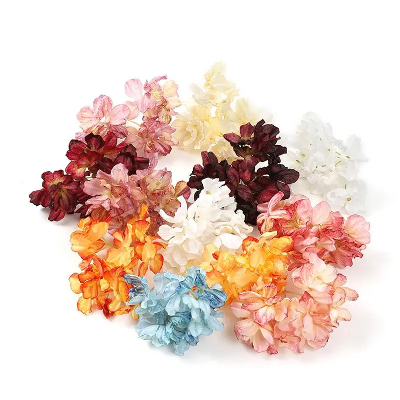 Künstliche Blume Seidenhortensie Hochzeitsbrautstrauß Kränze DIY Geschenkbox Arrangement Heimvase Tisch Gartendekoration Wanddekoration – Detail 5