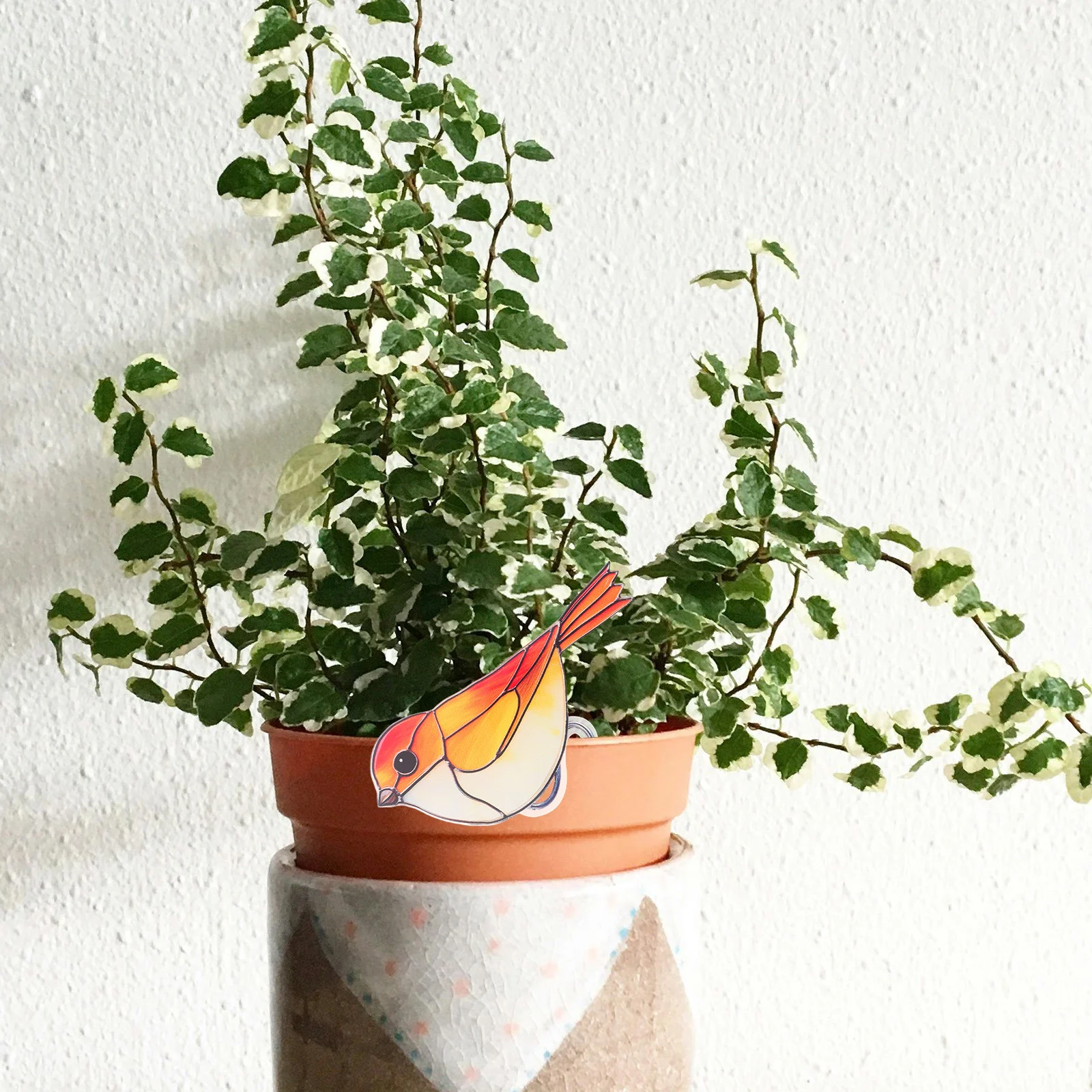 

Acrylic Bird Flower Pot Decoration Elegance Bird Shape Indoor Outdoor Garden Home Decor Ornament Yard Lawn Sign