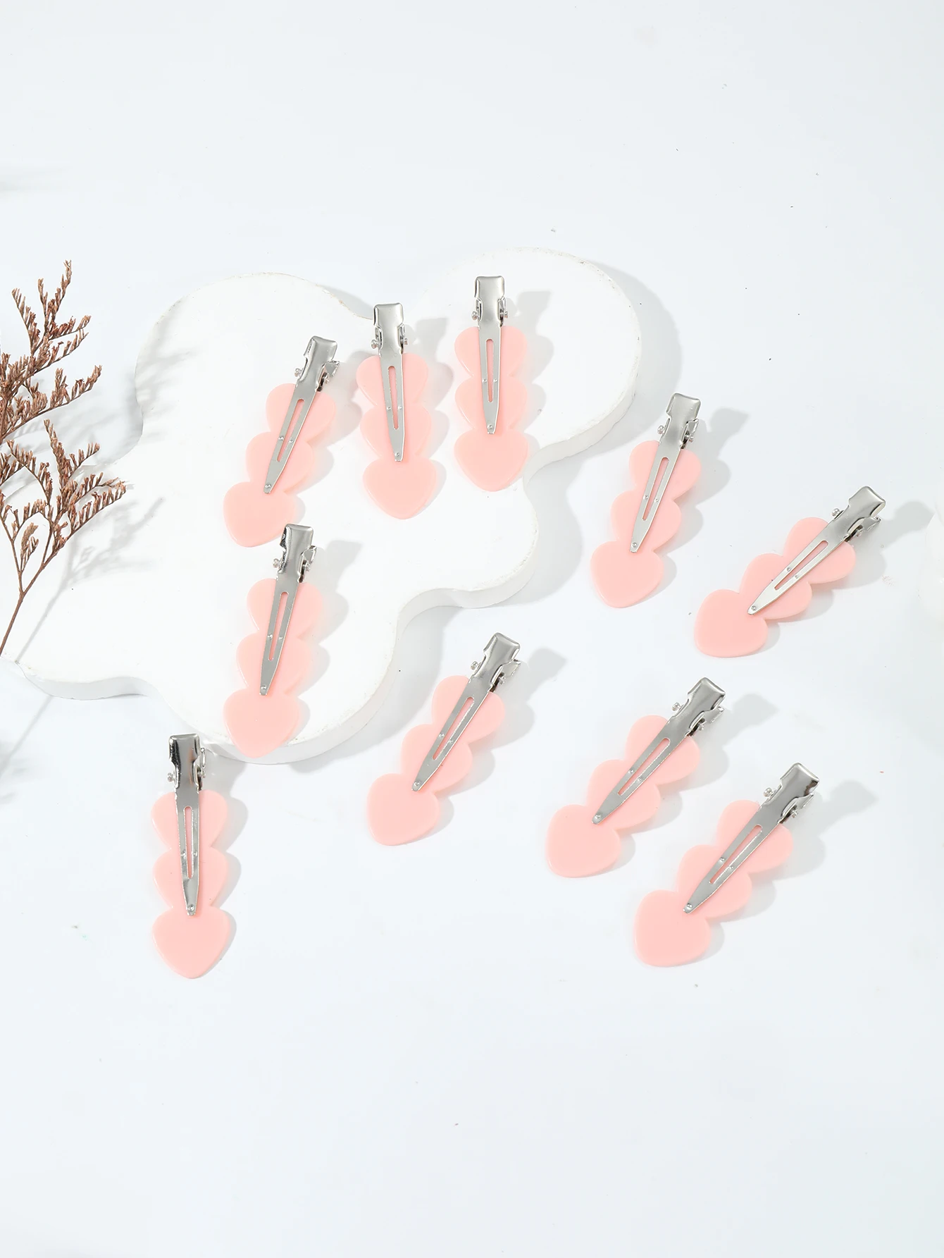 

10 pieces/set of girls' seamless non curved side bangs hairpins facial accessories styling hairpins Special for real hair wigs