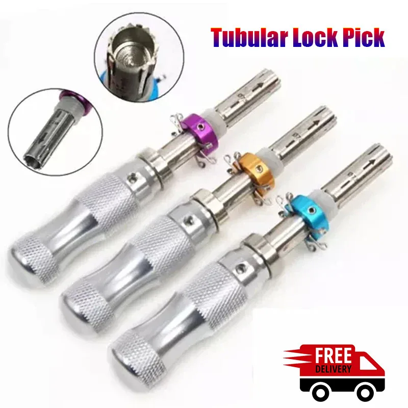 Original Tubular Lock Pick Set for Beginners and Pro Locksmiths Stainless Steel Tool Kit for Picking Tubular Locks
