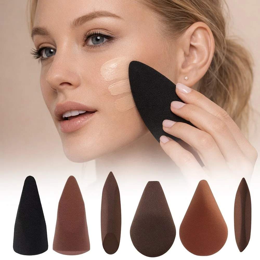 New Detailed Beauty Blending Sponge Fingertip Shaped Extra-Soft Cosmetic Puff Lightweight Washable Powder Puffs Beauty Routine