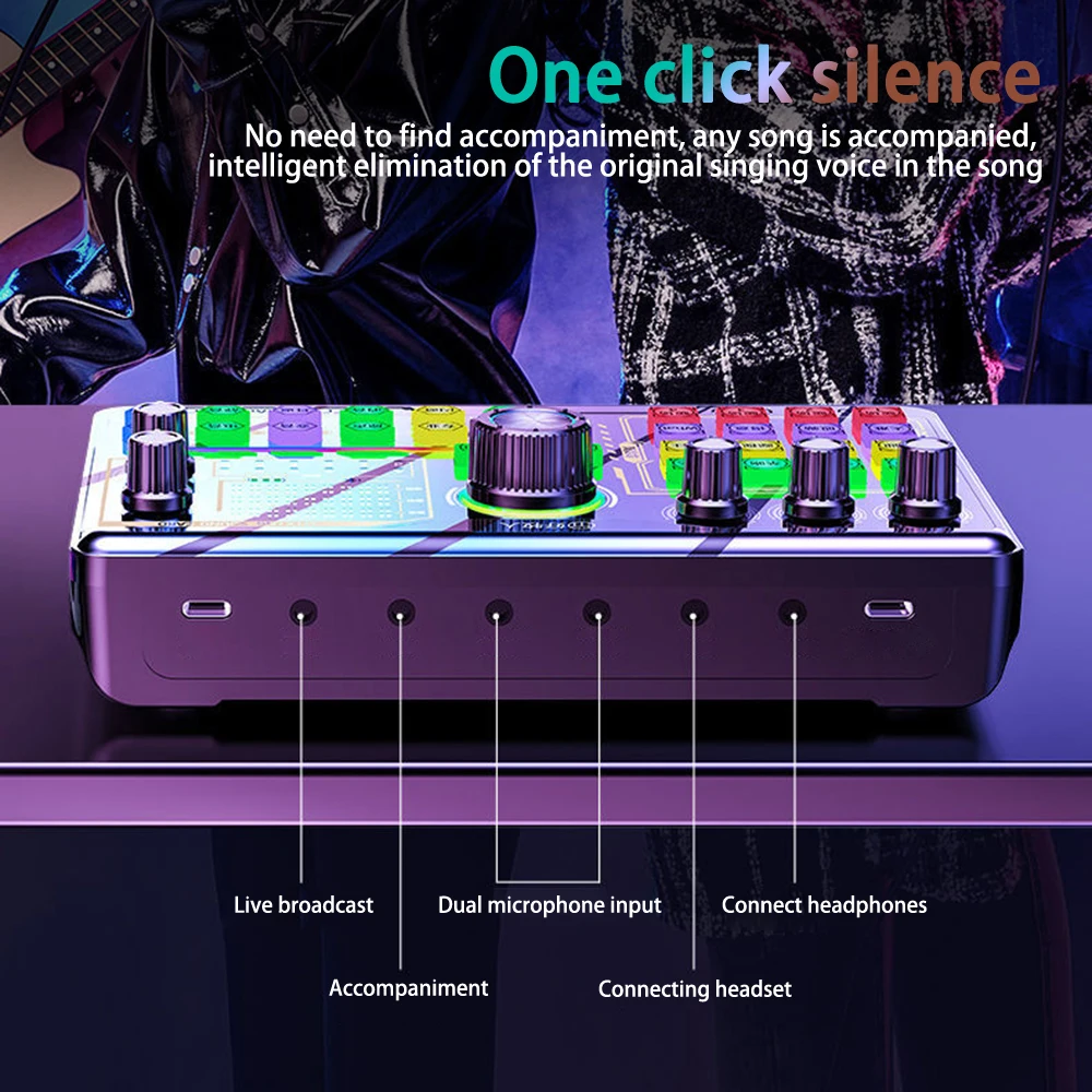 P300 Professional Podcast Microphone SoundCard Kit For PC Smartphone Laptop Computer Vlog Recording Live Streaming YouTube