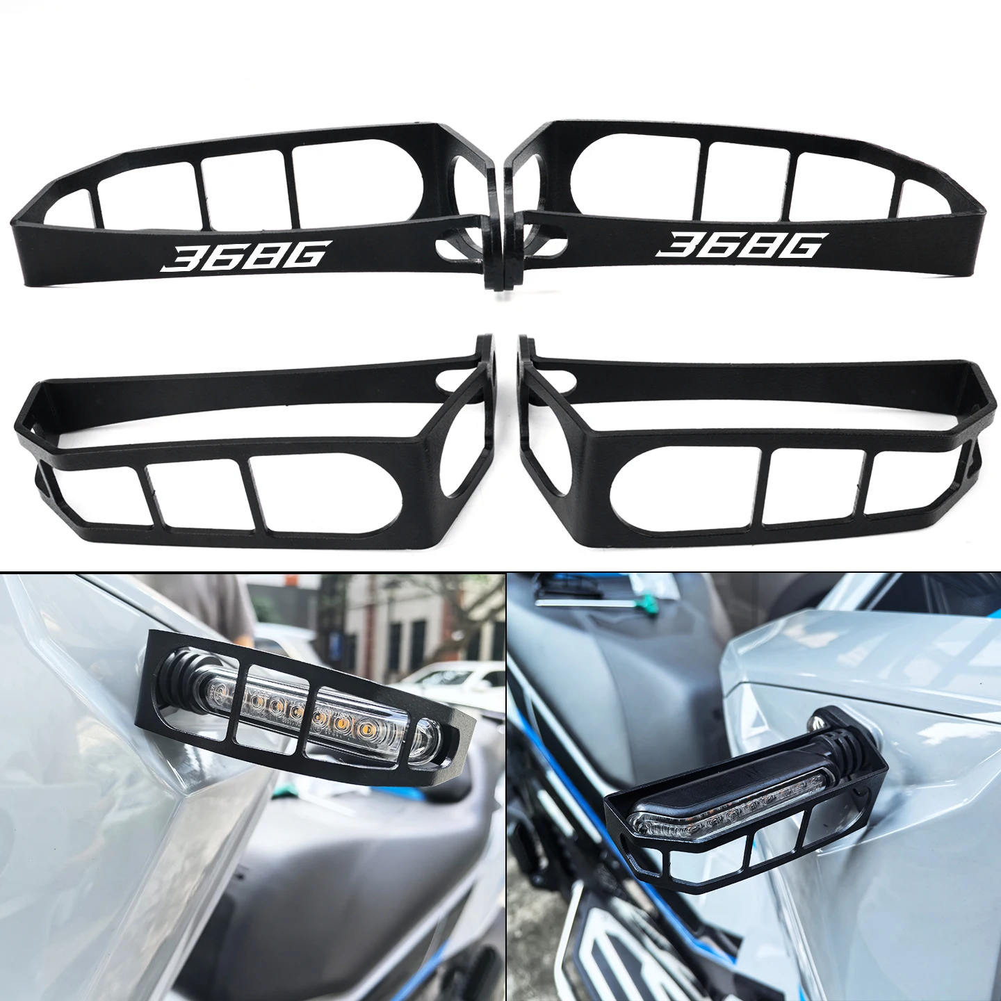 Para ZONTES 368G 703R 501G 2024 2025 2026 accesorios de motocicleta de aluminio antes y después de la cubierta protectora de luz intermitente 368G