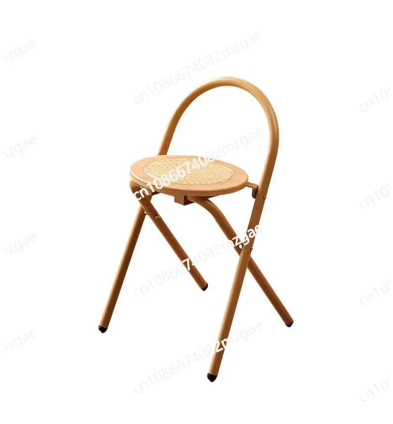 

Складной стул из ротанга в стиле ретро, небольшой семейный обеденный стул