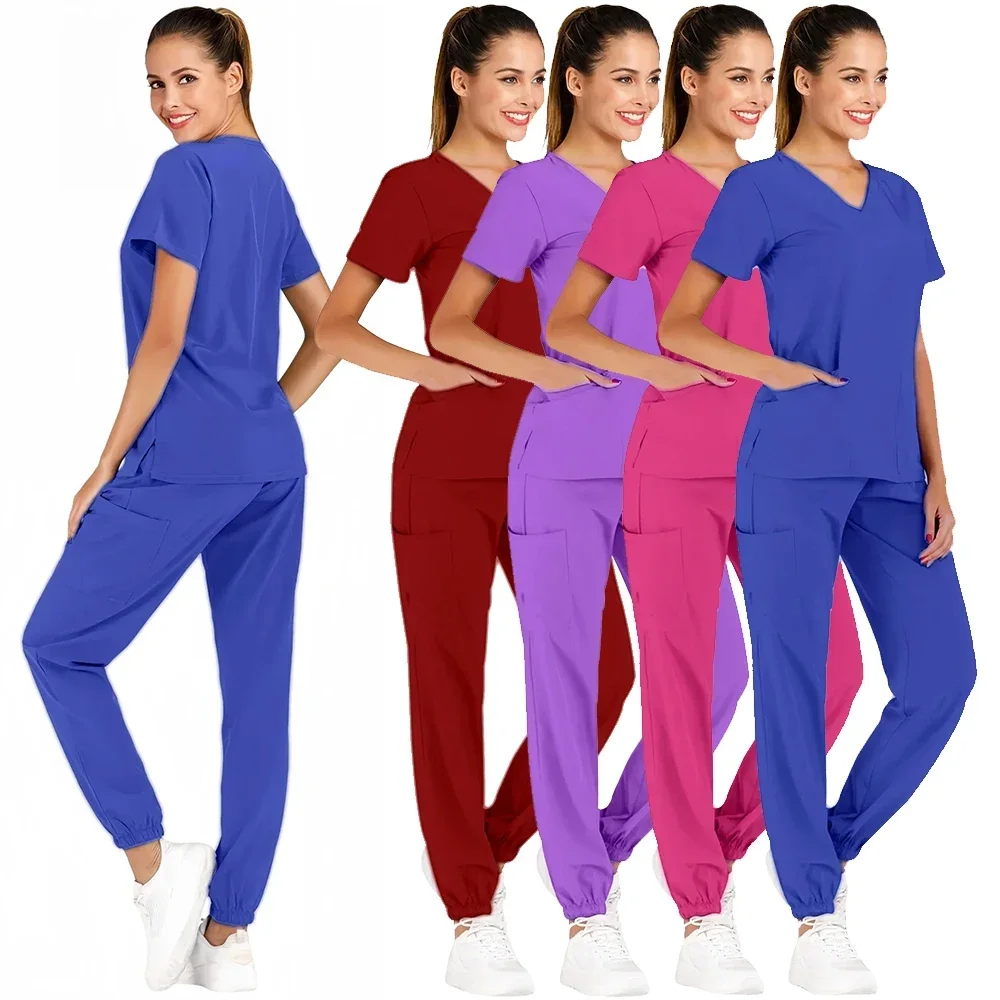 Multilcolors Hospital Medical Scrub Suits Uniform Women Men Scrubs Set Beauty Work Clothes Nurse Accessories Dental Surgery Suit