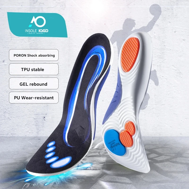 1 par de plantillas para correr transpirables que absorben los golpes: mejoran el rendimiento con elasticidad y comodidad superior