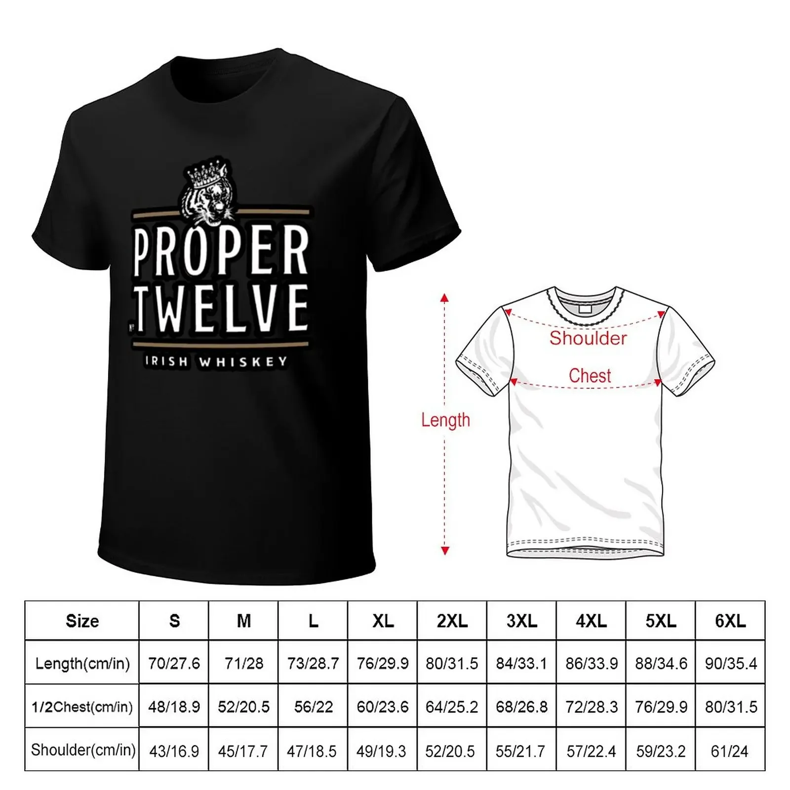 Proper Twelve Irish Whiskey T Shirt T-Shirt boys whites plus sizes fruit of the loom mens t shirts