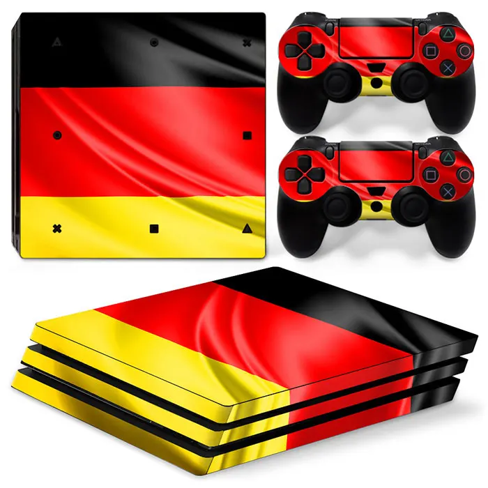 factory outlet Skin Sticker for PS4 PRO Console and 2 controller  national flag Support drawing customization