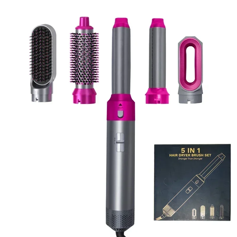 5-in-1 Föhn Hot Kam Set Professionele Krultang Stijltang Styling Tool Voor Professionele Föhn Huishouden - afbeelding 1