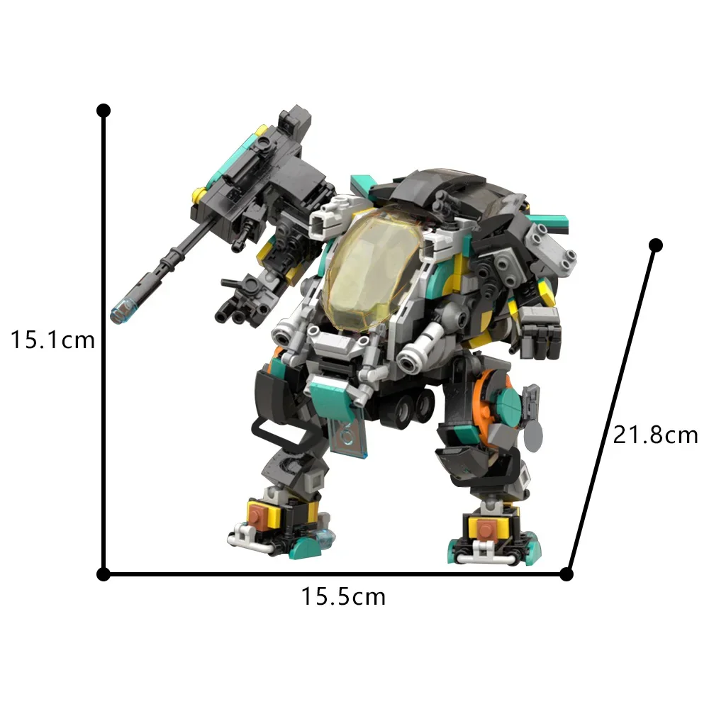 子供のためのMech戦闘ロボットビルディングブロック,古典的なMr.doubleロボットレンガ,Mechおもちゃ,子供への贈り物,M2A4b Striders V2, Gobricks