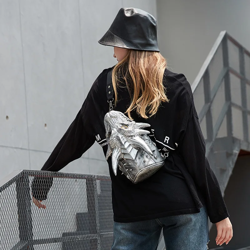Fashion Trend 3D Dragon Head Crossbody Bag for Women Vintage Casual Shoulder Bag Luxury Shoulder Bags Ladies Handbags Purse