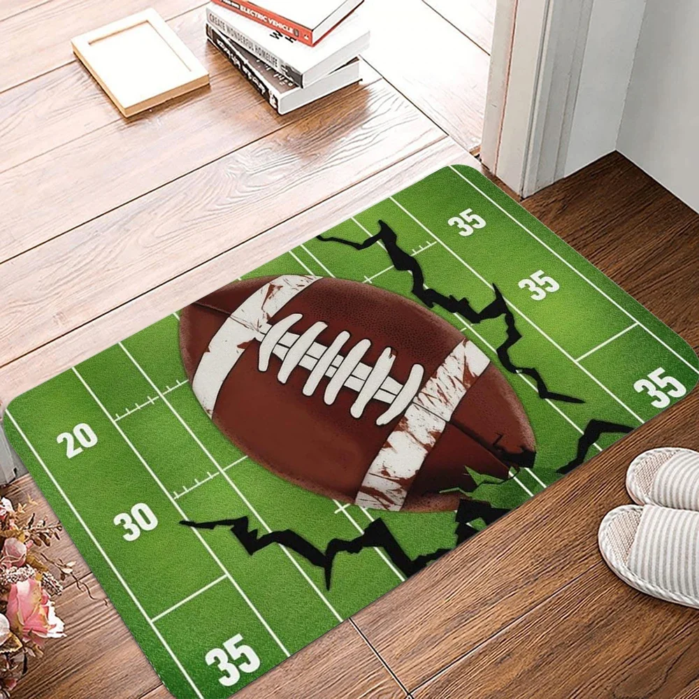 Sports Baseball Printed Kitchen Carpet Living Room Dining Room Laundry Floor Mat Bath Balcony Hallway Non-slip Door Mat