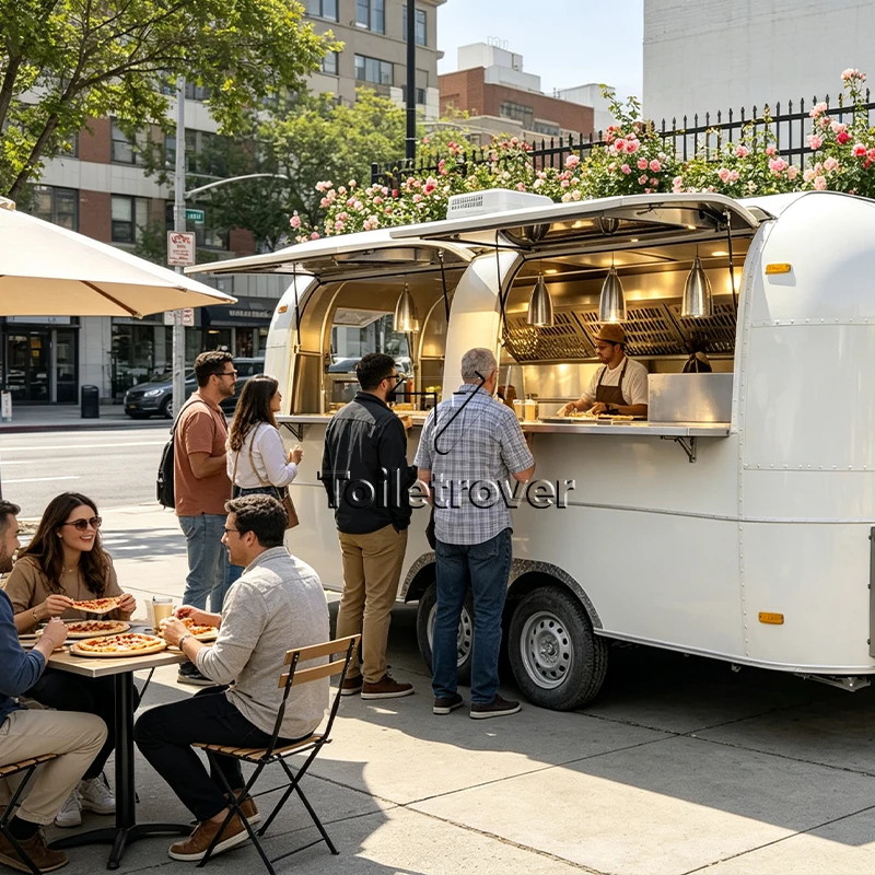 Commercial Towable Food Trailer Burger Fast Food Truck Pizza Hot Dog Vintage Food Trailers with DOT Certified