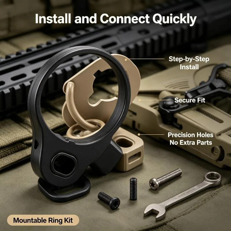Single Dual Point Strap Connector Adopts Qd Quick Detach Swivel Design For Outdoor Model Parts Flexible Matching Setup