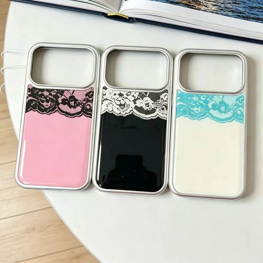 Korean Ins Luxury Lace Flower Resin Cating Phone Case For Samsung Galaxy S23 S24 S25 S26 FE Plus Ultra Edge Sweet Y2K Cover