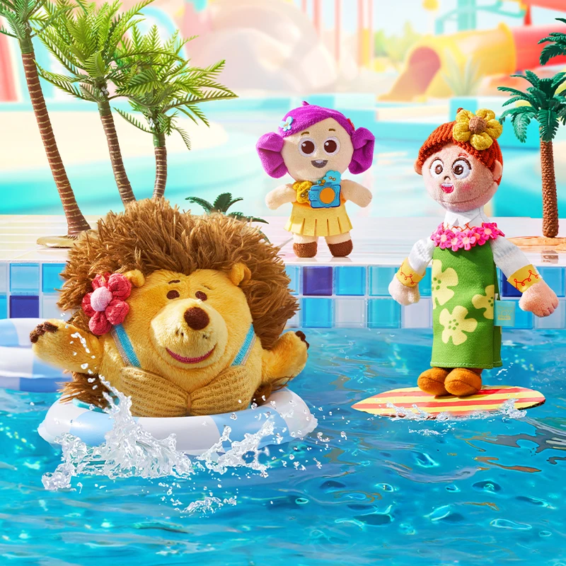 Disney Pluche Hanger Toy Story Seaside Chill Zomer Serie Schattige Aardbei Beer Pluche Hanger Sleutelhanger Speelgoed Kinderen Kawaii Gift