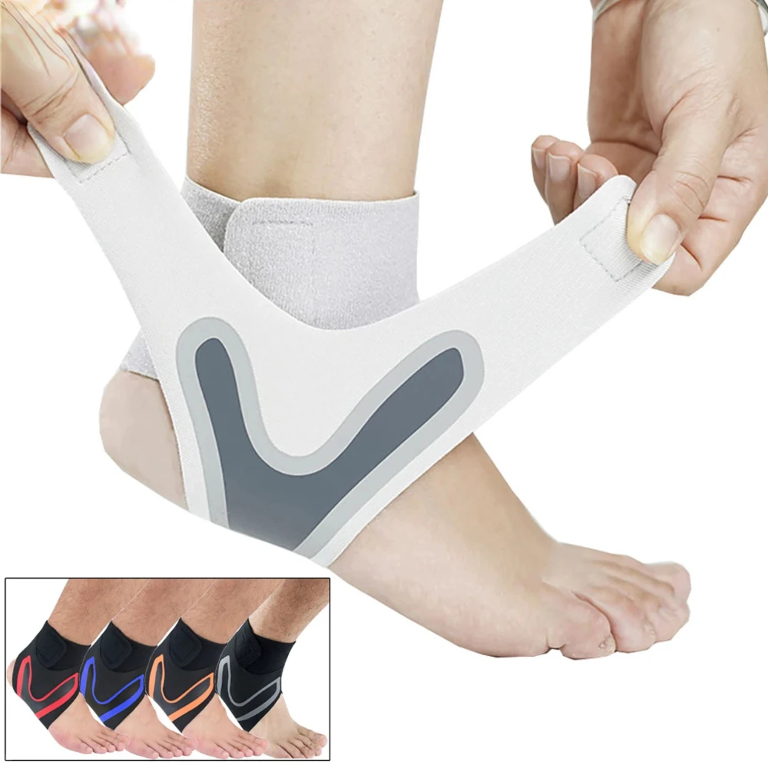 1PC Sports Compression Ankle Support Ankle Stabilizer Brace Tendon Pain Relief Strap Foot Sprain Injury Wrap Basketball Football