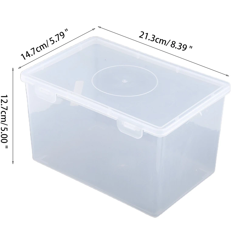 NICEFurniture Mask Storage Box Plastic Transparent Storage Container Keep Tidy Organizer for Home Bedroom Dormitory Office Use