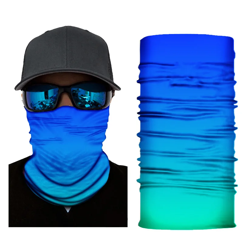 Bandanas de ciclismo mágicas gradientes sin costuras para hombres, pasamontañas, máscara de pesca, protección de media cara, vendaje de bicicleta