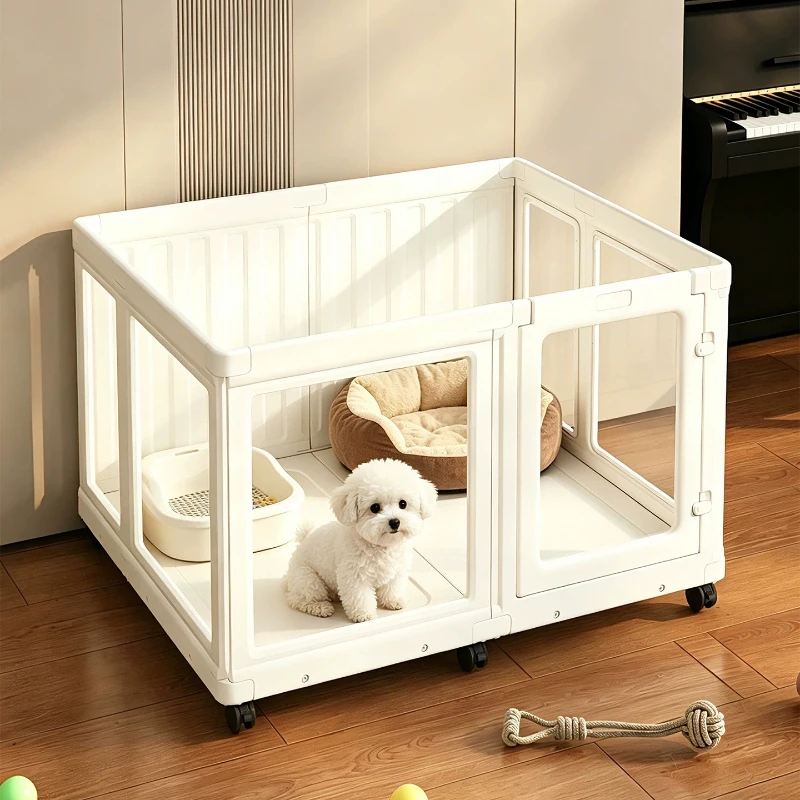 Modern Balcony Outdoor Dog Fence Folding Large Kennel Grating Nordic Acrylic Dog Fence Luxury Supplies Kojec Dla Psa Home Decor