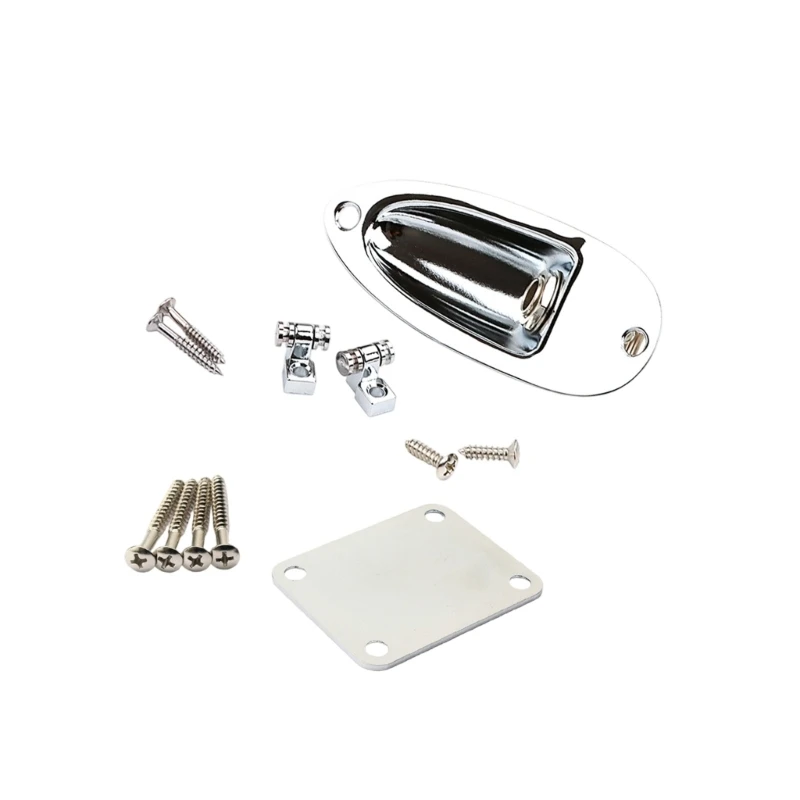 Pack of Guitar Reinforcement Set Features Neck Plate String Tree Retainers Output Jacks Plate for Assembly and Stability