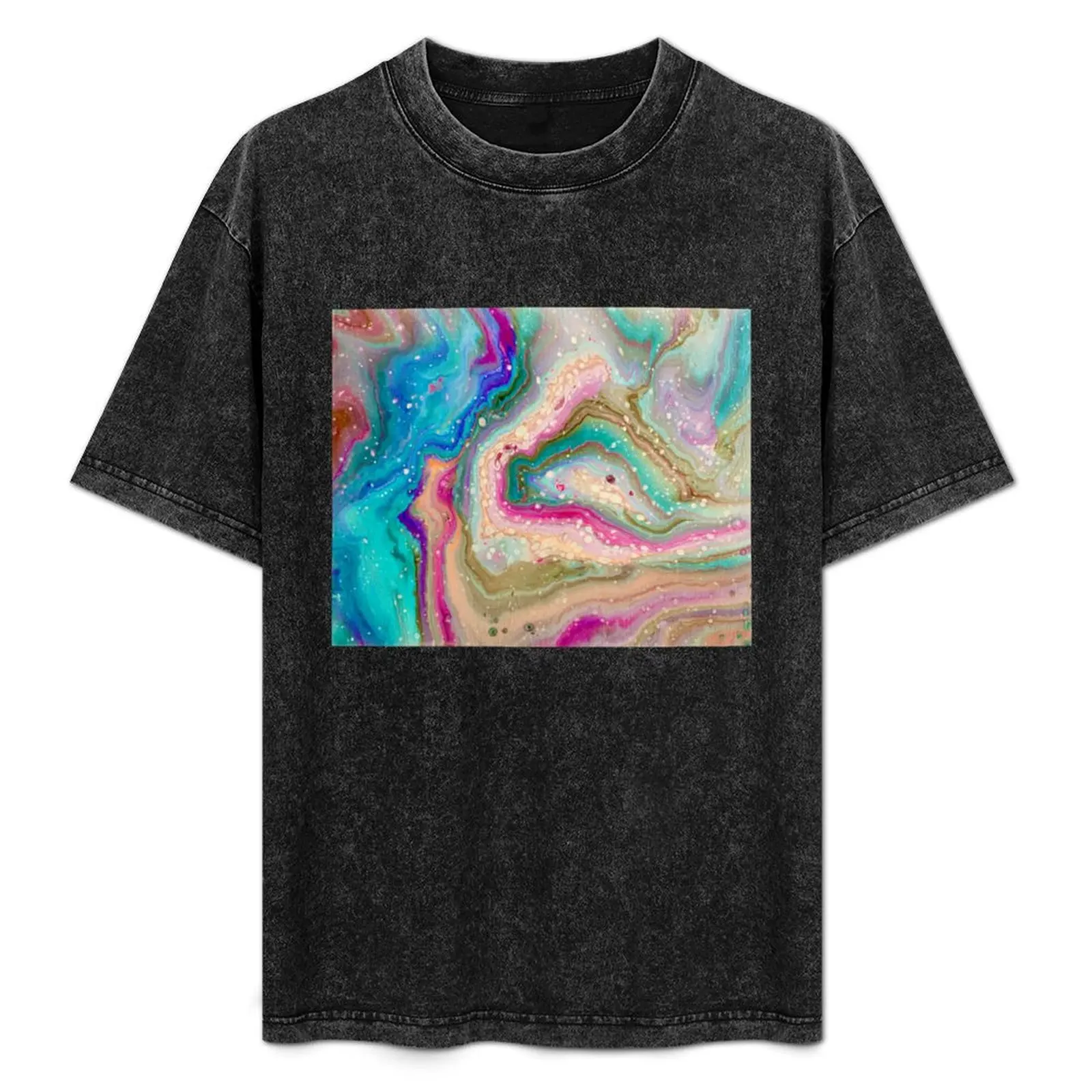 

Turquoise Lace Agate T-Shirt funny shirt cotton blacks quick drying mens t shirts casual stylish