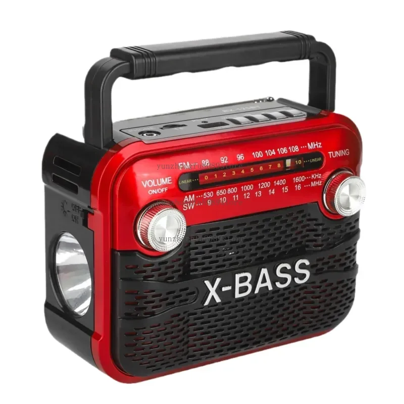 125BT Radio with Bluetooth Flashlight Can Use U Disk/TF Card To Play FM Large Sound Speaker