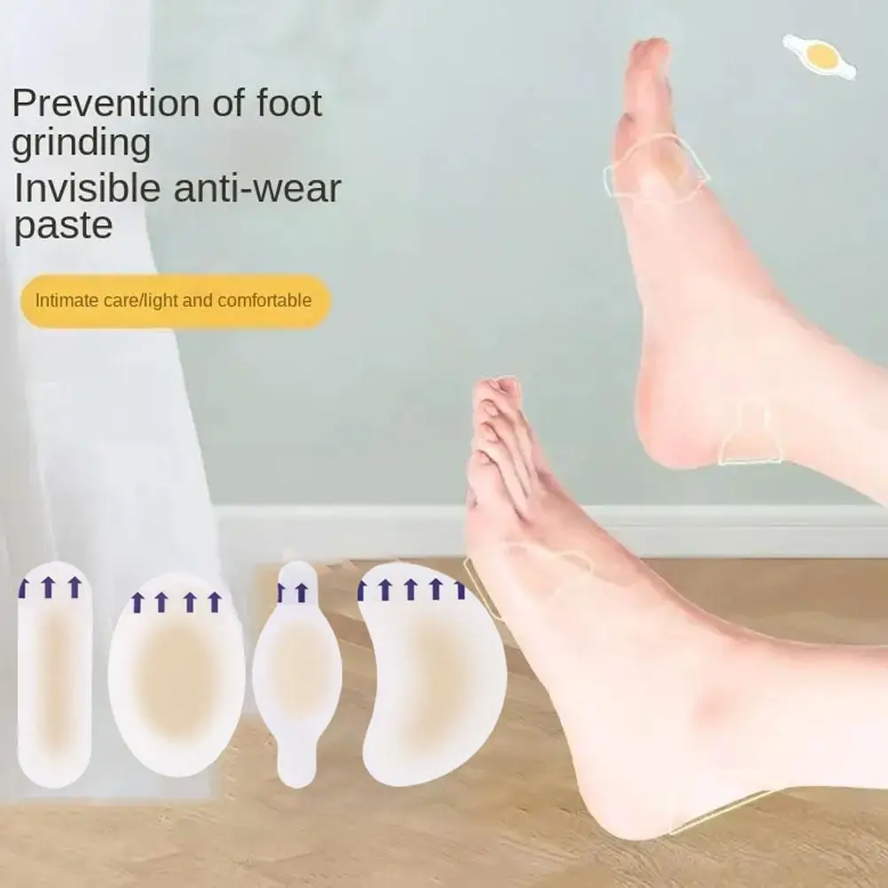 Pegatinas de Gel para moler los pies, Gel antiabrasión, pegatina para el cuidado del talón, Parche de yeso para pedicura, F0P4