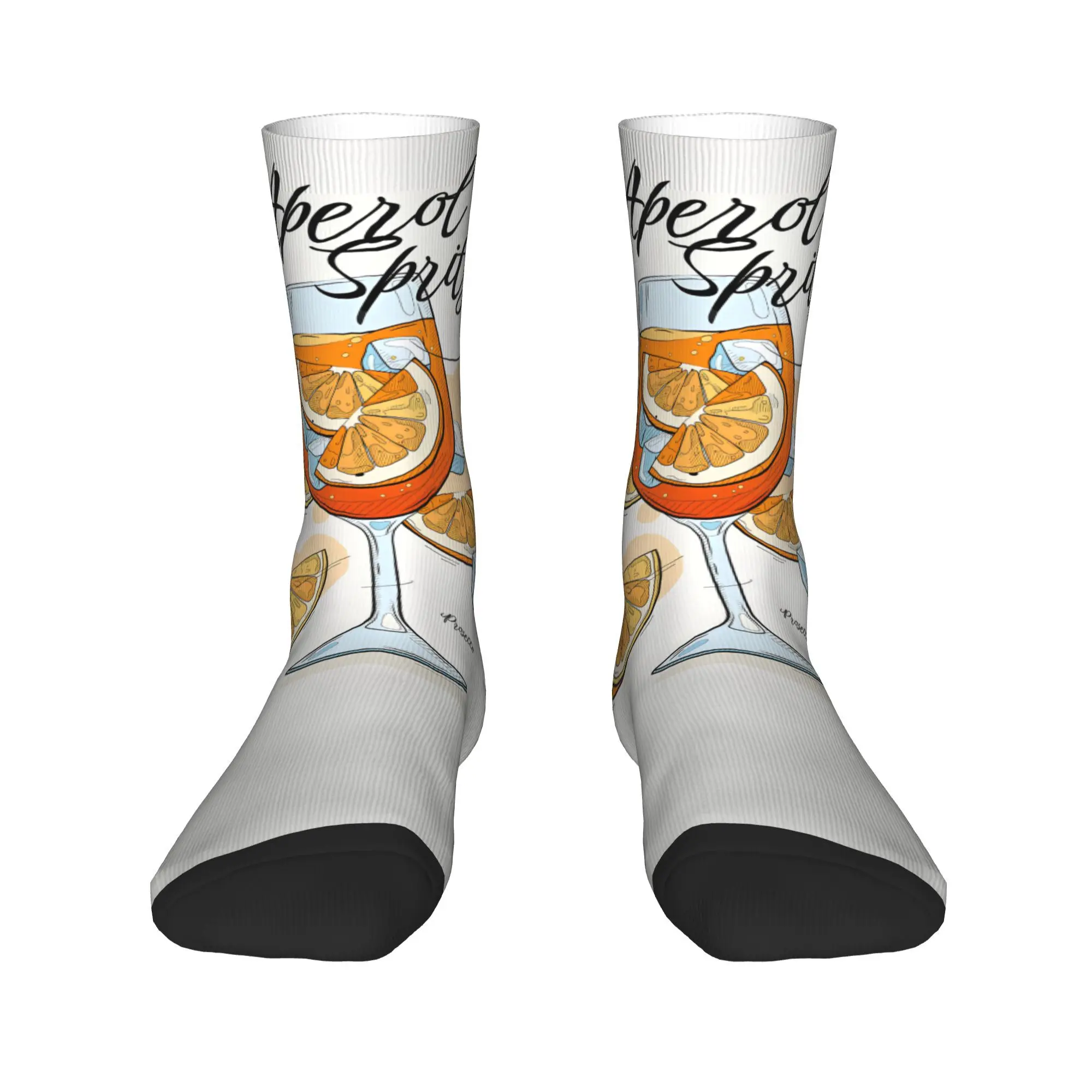 Носки Aperol Spritz, модные чулки, осенние противоскользящие носки для взрослых и мужчин, качественные носки для бега с принтом