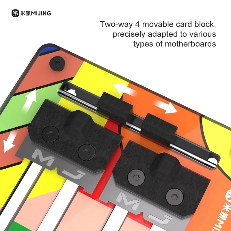Mijing GK21/GK21A Colorful Universal Toughened Insulated Glass Motherboard Repair Fixture PCB CPU NAND Chip Glue Removal Clamp