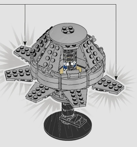 Conjuntos de blocos de construção Dead Satellite 40591 compatíveis com partículas Legoed adequadas para presentes de Natal 289 peças
