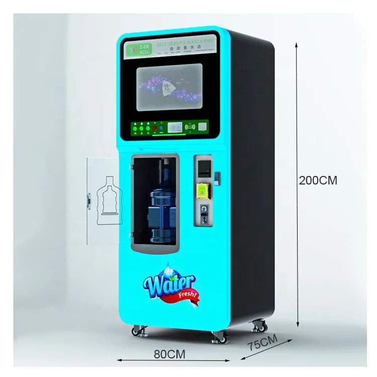 Android Version Luxury Refill Ro Drinking Purified Ice and Water Vending Machine