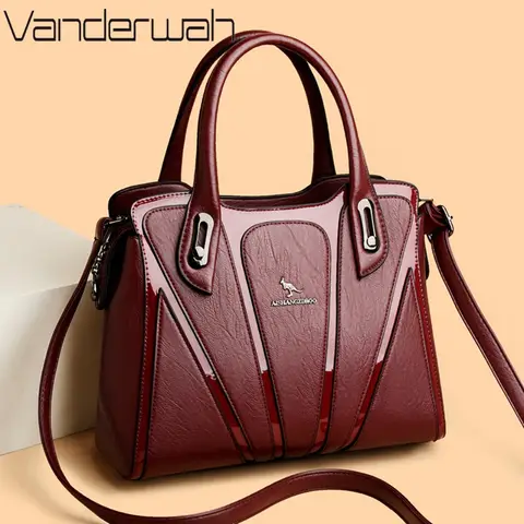 3 Layers Large Capacity Designer Women Top-Handle Bags Shoulder Crossbody Bags for Women Luxury Patent Leather Casual Tote Bag