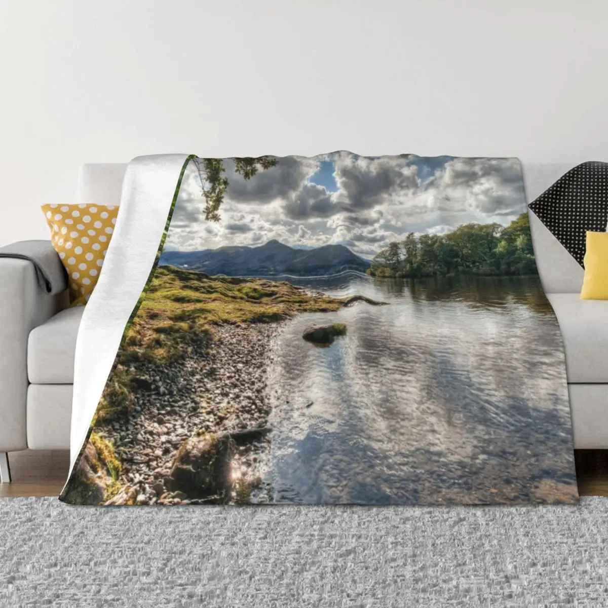 

Catbells & Derwent Isle From Derwentwater Throw Blanket Sofas Bed Luxury Thicken Flannel Fabric Blankets