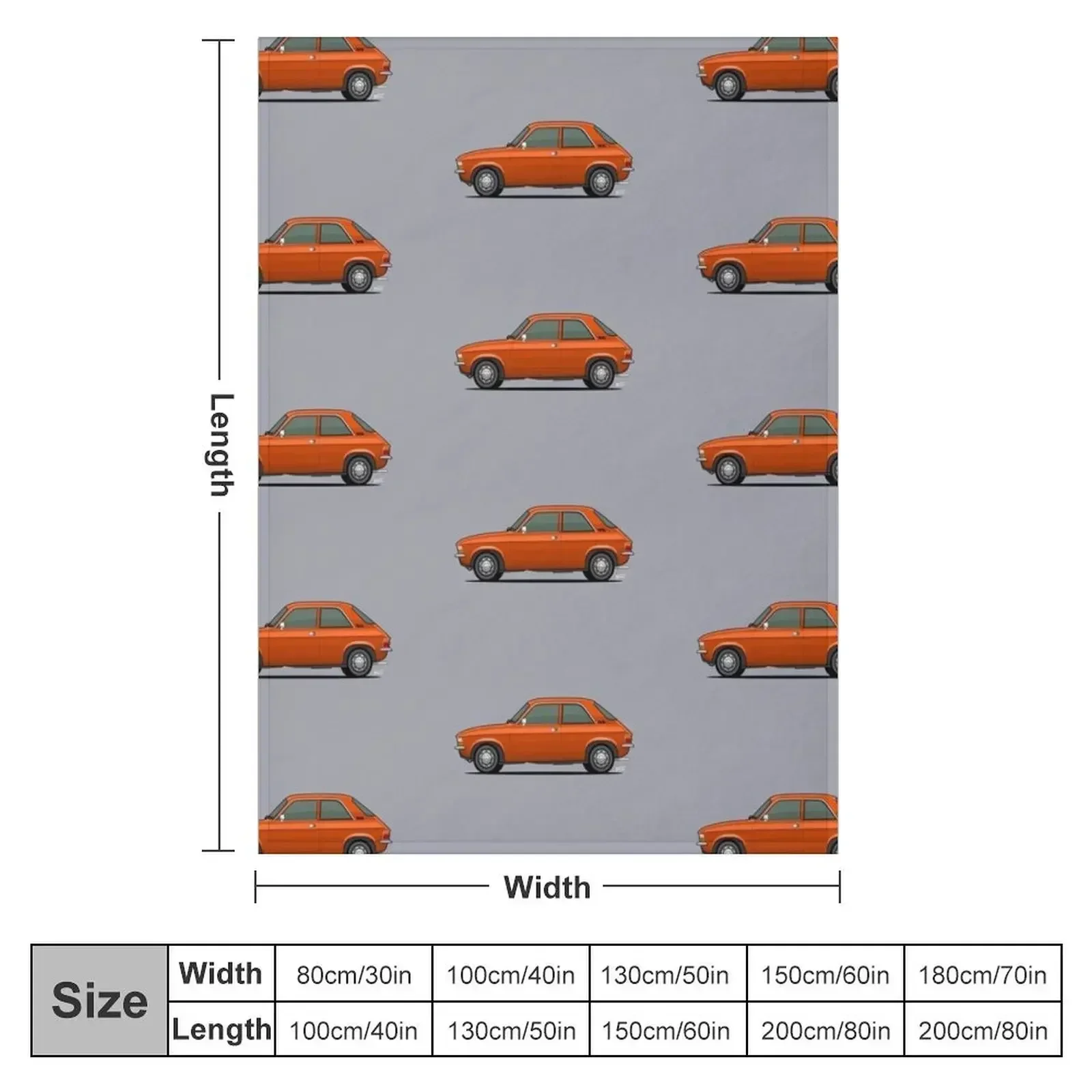 Austin Allegro Single Illustration Throw Blanket Beautifuls Luxury Plush Blankets