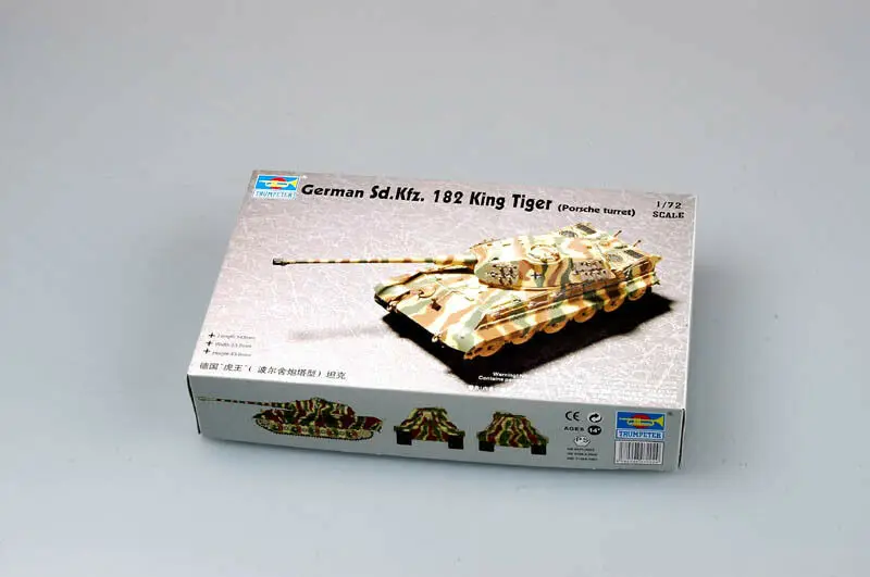 

Toys Trumpeter 07202 1/72 German Sd.Kfz.182 King Tiger Tank Turret Model Kit for Boys TH05336-SMT8