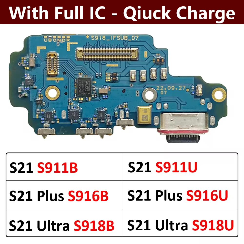 

USB Charging Board Port Dock Charger Connector Flex Cable For Samsung S23 Plus Ultra 5G S911B S916B S918B