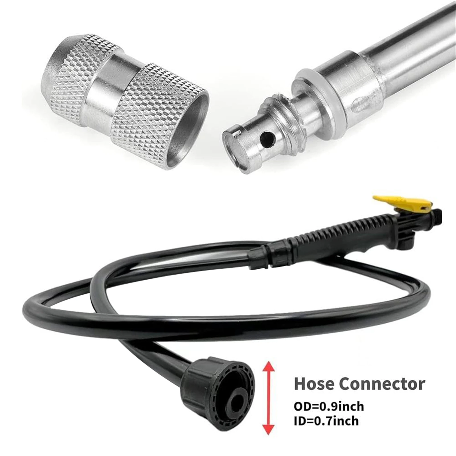 Garden Watering Sprayer Wand Adjustable Nozzle Replacement for Lawn Care Durable Stainless Steel Spray Stick Leak-Proof