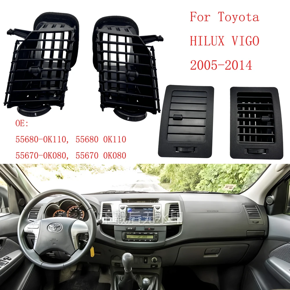 

HUIYAN 55680-0K110 55670-0K080 air condition vent outlet For Toyota HILUX VIGO 2005-2014 Central Dashboard Air Vent outlet