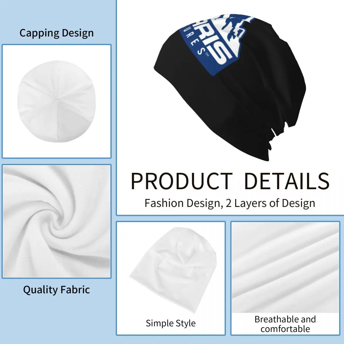 قبعة بولاريس الدافئة المحبوكة بشعار الهيب هوب بونيه قبعة الخريف الشتاء في الهواء الطلق قبعات بيني للجنسين الكبار