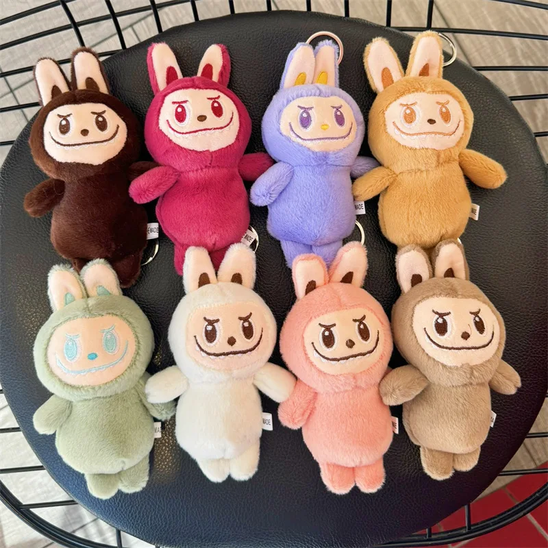 LABUBU-Llavero de peluche de monstruo para decoración de bolso, accesorios de Anime, colgante para bolso de muñeca Kawaii, llavero decorativo, regalos para mujeres y niñas