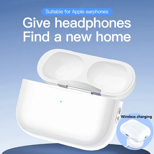 Imagen 2 del producto Caja de carga inalámbrica en la oreja, cargador de auriculares Bluetooth, funda para Airpods1 y 2, soporte de carga inalámbrica para Airpods Pro 1 2 3