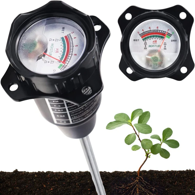 1 PCS Long Probe Deep Soil PH Moisture Meter 2 In-1 Soil PH Meter For Large Pot Plants Gardening Farming