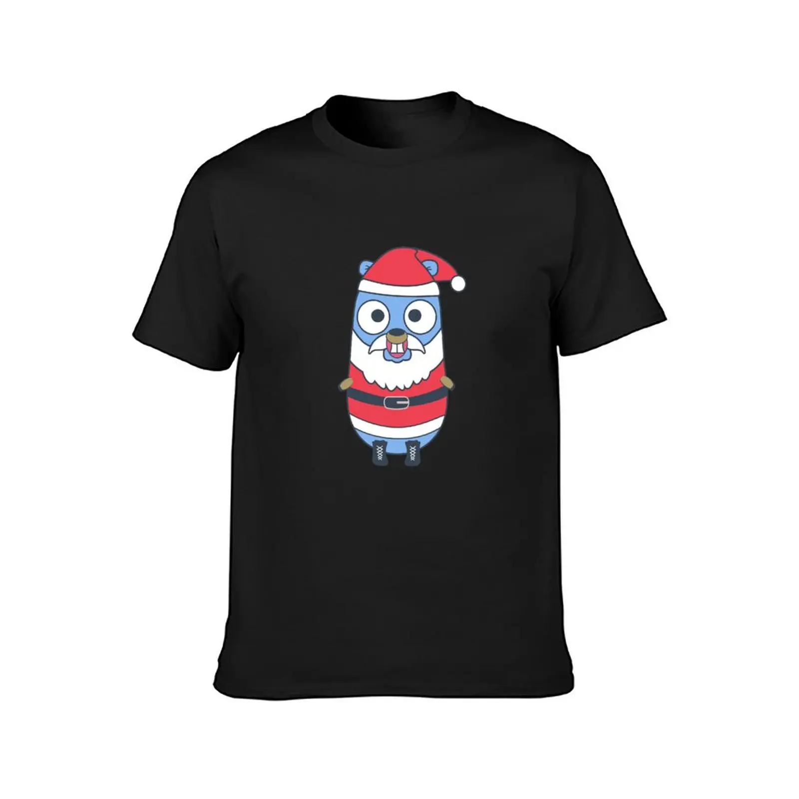 Golang gopher like Santa- Christmas time T-Shirt anime blacks quick-drying t shirt for men