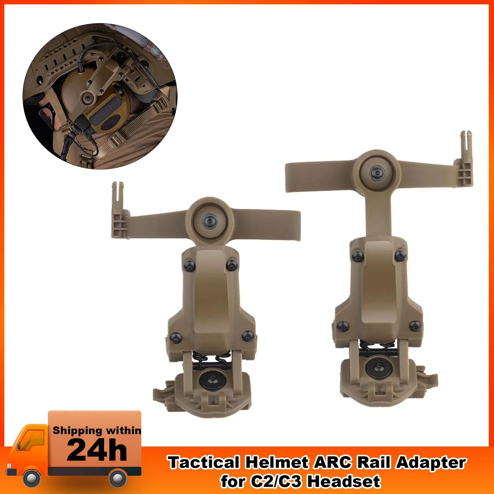 

NEW Tactical Headset Rail Adapter for OPS Core ARC/Team Wendy Rails Airsoft Shooting Hunting Headphone Accessories Headset Mount
